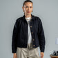 BLACK BUTTON-DOWN GABARDINE JACKET