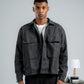 MEN GREY WOOL SHORT COAT