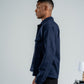 MEN NAVY BLUE WOOL SHORT COAT