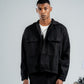 MEN BLACK WOOL SHORT COAT