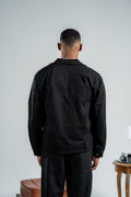 MEN BLACK WOOL SHORT COAT