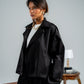 BLACK CROPPED TRENCH COAT