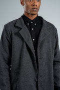 MEN GREY WOOL COAT