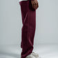 BURGUNDY RELAX FIT SWEATPANTS