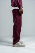 BURGUNDY RELAX FIT SWEATPANTS