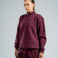 QUARTER-ZIP BURGUNDY SWEATSHIRT