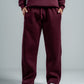 BURGUNDY RELAX FIT SWEATPANTS