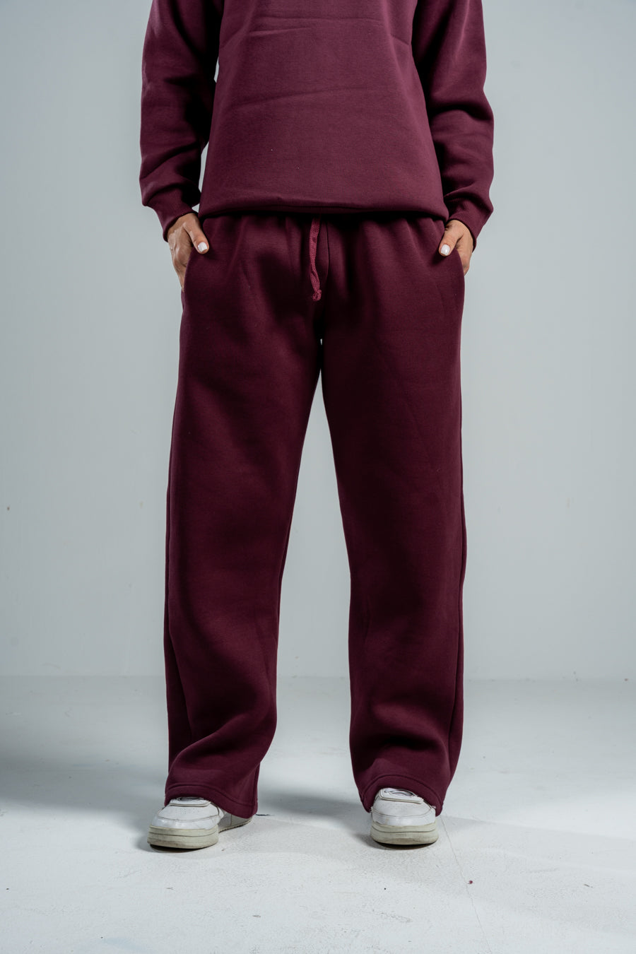 BURGUNDY RELAX FIT SWEATPANTS
