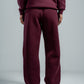 BURGUNDY RELAX FIT SWEATPANTS