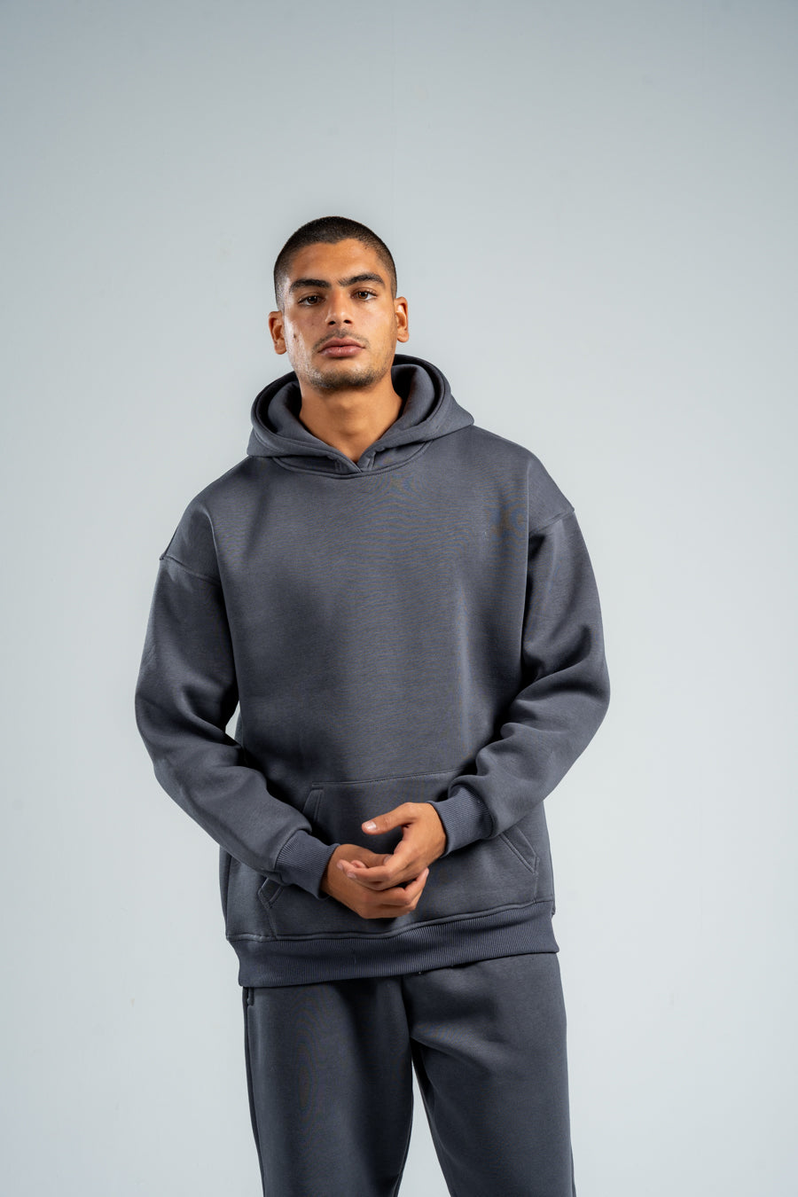 CHARCOAL GREY OVER-SIZE HOODIE