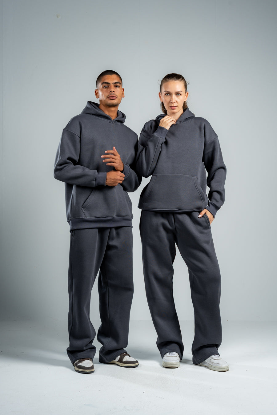 CHARCOAL GREY OVER-SIZE HOODIE