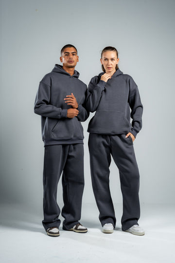 CHARCOAL GREY OVER-SIZE HOODIE