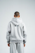 ASH GREY ESSENTIAL ZIP UP HOODIE