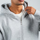 ASH GREY ESSENTIAL ZIP UP HOODIE