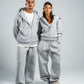 ASH GREY RELAX FIT SWEATPANTS