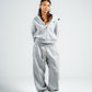 ASH GREY CROPPED FULL ZIPPER