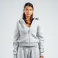 ASH GREY CROPPED FULL ZIPPER