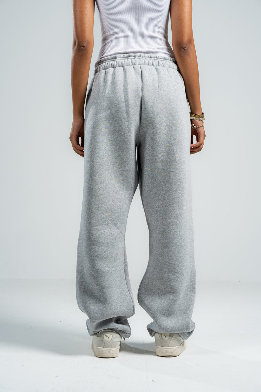 ASH GREY RELAX FIT SWEATPANTS