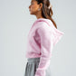PINK CROPPED FULL ZIPPER