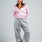 PINK CROPPED FULL ZIPPER