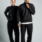 QUARTER-ZIP BLACK SWEATSHIRT