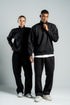 QUARTER-ZIP BLACK SWEATSHIRT