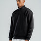 QUARTER-ZIP BLACK SWEATSHIRT