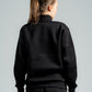 QUARTER-ZIP BLACK SWEATSHIRT