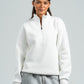 QUARTER-ZIP WHITE SWEATSHIRT