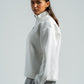 QUARTER-ZIP WHITE SWEATSHIRT