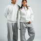 QUARTER-ZIP WHITE SWEATSHIRT