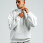 QUARTER-ZIP WHITE SWEATSHIRT