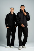 BLACK OVER-SIZED HOODIE