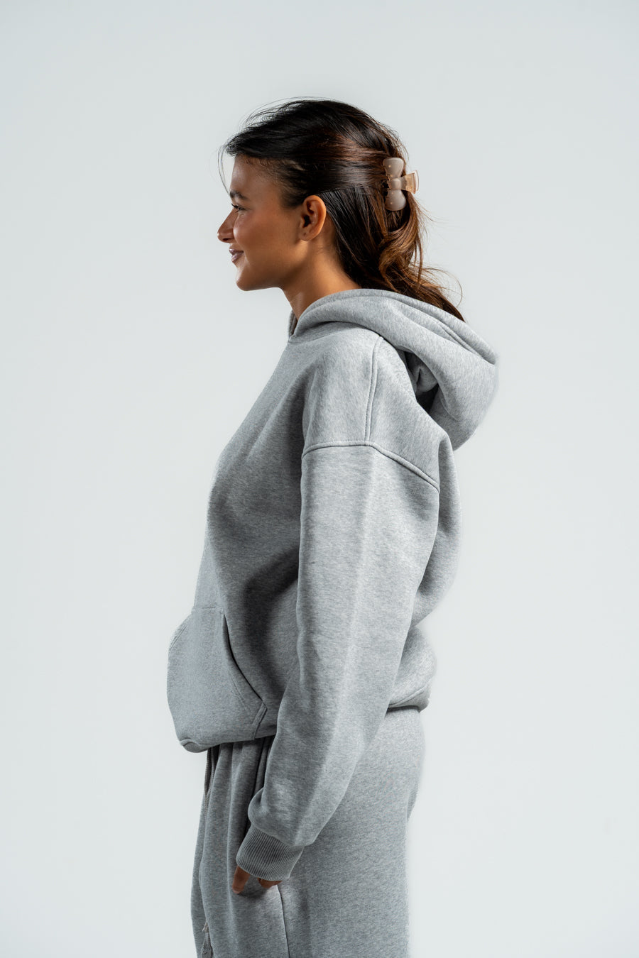 ASH GREY OVER-SIZED HOODIE