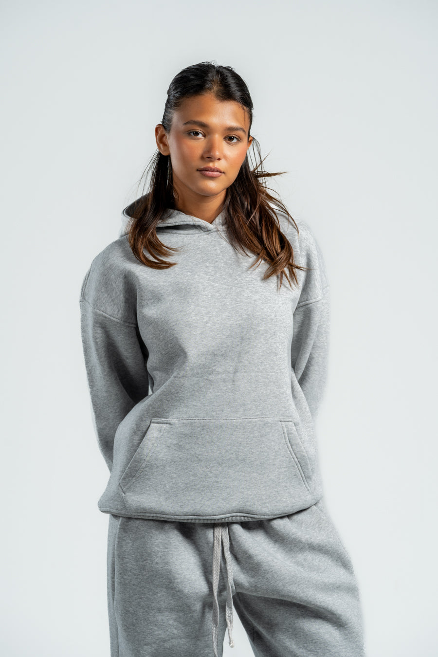 ASH GREY OVER-SIZED HOODIE