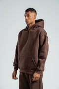 DARK BROWN OVER-SIZED HOODIE