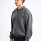 DARK GREY WOOL QUARTER ZIP
