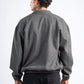 DARK GREY WOOL QUARTER ZIP