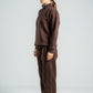 DARK BROWN RELAX FIT SWEATPANTS