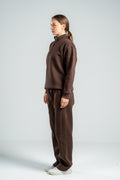 DARK BROWN RELAX FIT SWEATPANTS