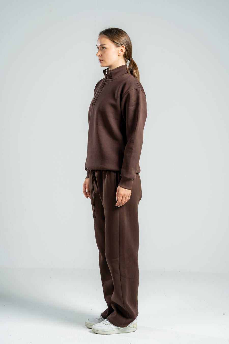 DARK BROWN RELAX FIT SWEATPANTS