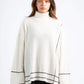OFF WHITE CONTOUR KNIT SWEATER