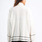 OFF WHITE CONTOUR KNIT SWEATER