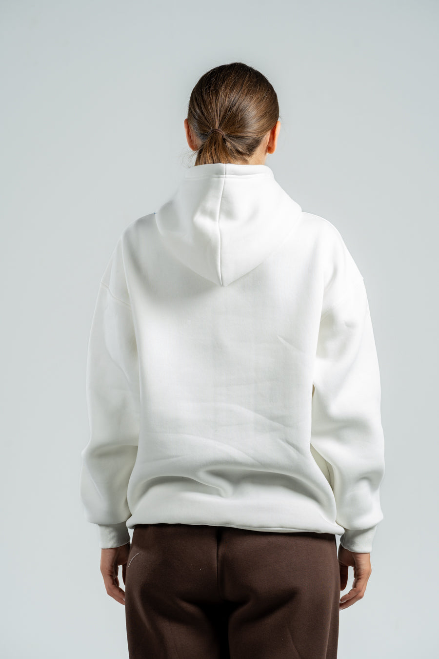 OFF-WHITE OVER-SIZED HOODIE
