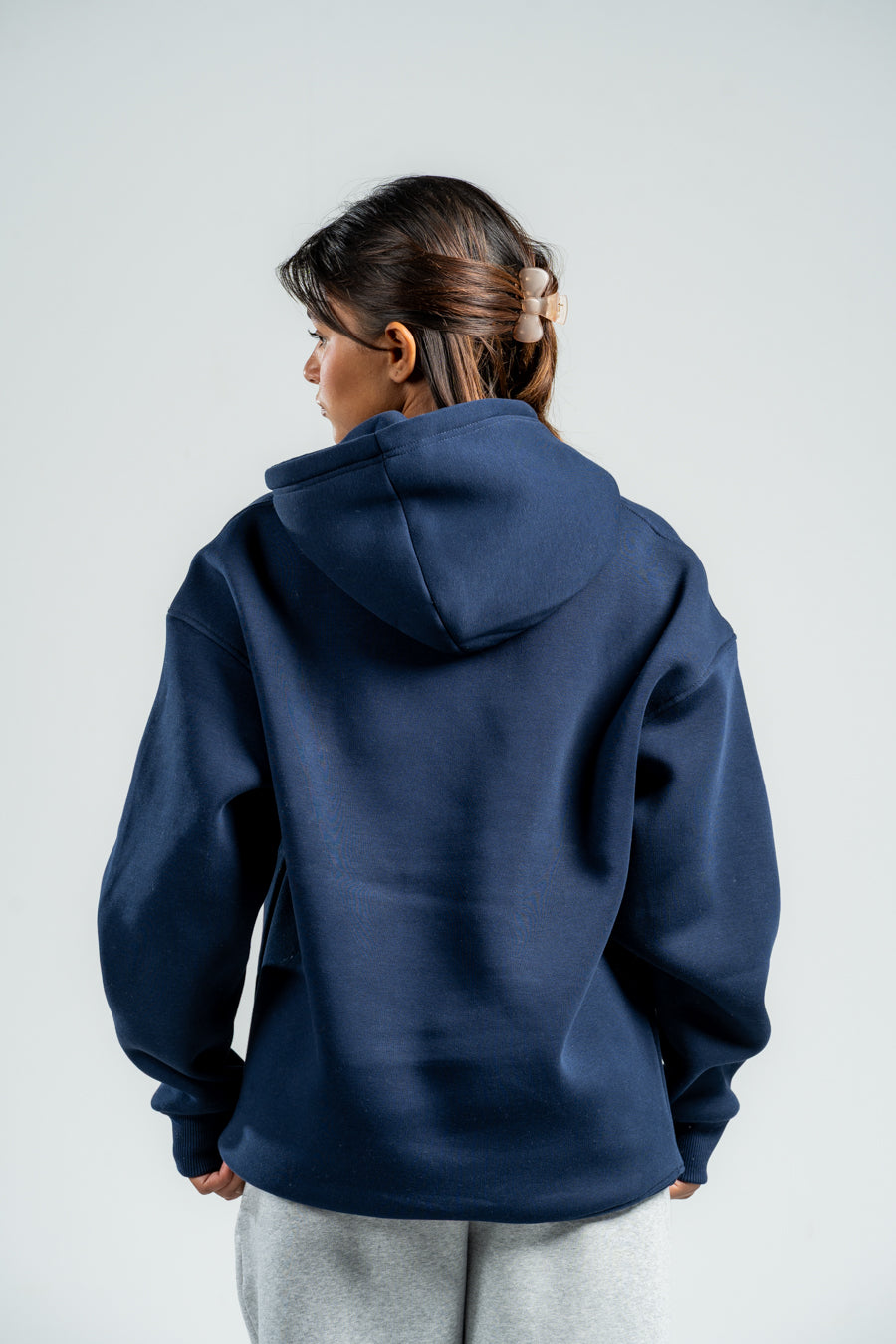 NAVY BLUE OVER-SIZED HOODIE