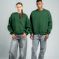 DARK GREEN BOXY-FIT CREWNECK