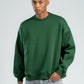 DARK GREEN BOXY-FIT CREWNECK