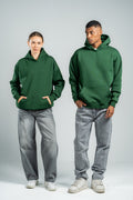 DARK GREEN OVER-SIZED HOODIE