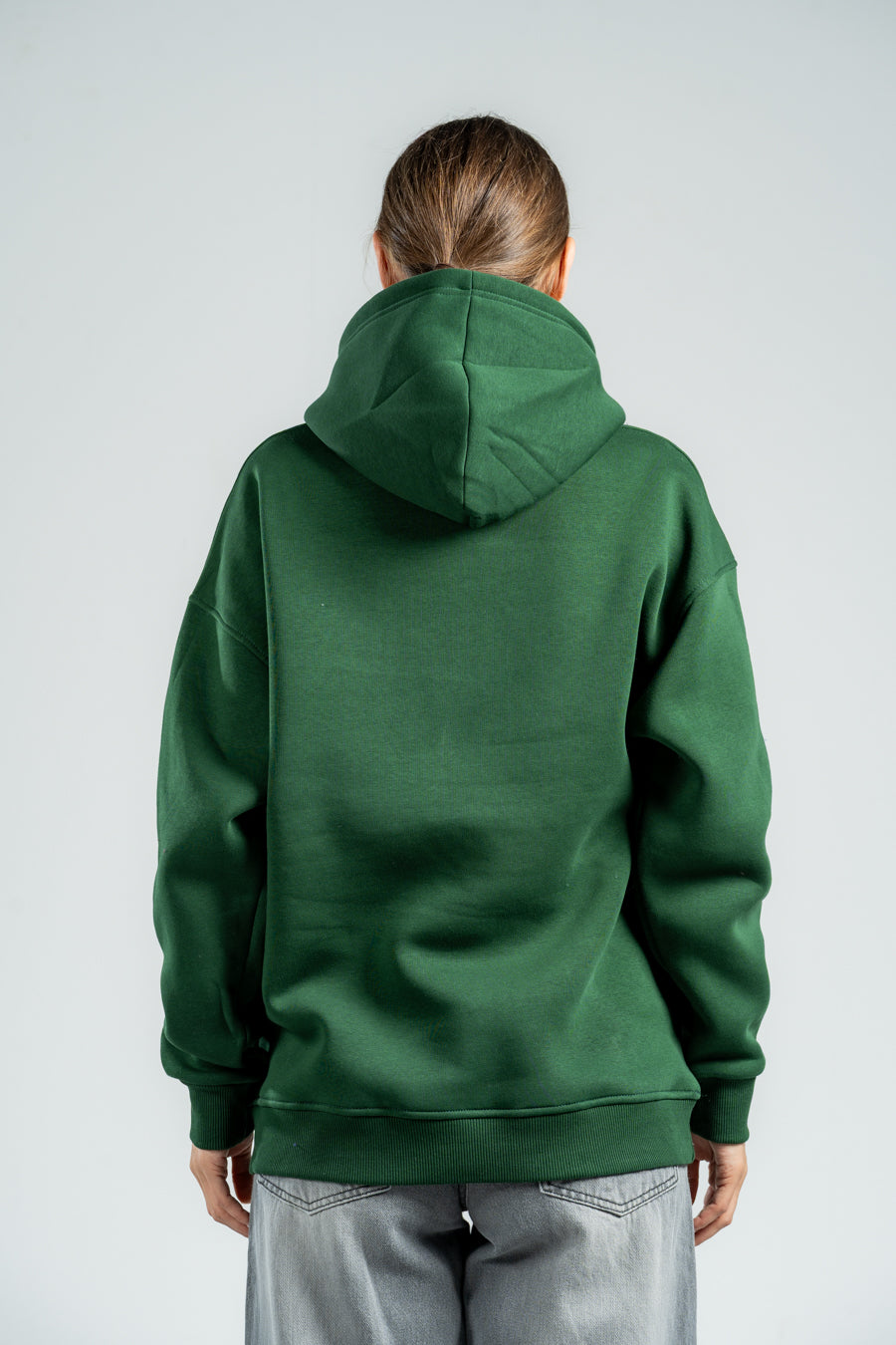 DARK GREEN OVER-SIZED HOODIE