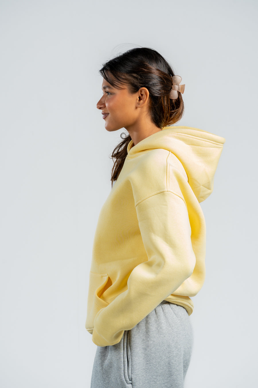 BUTTERMILK YELLOW OVER-SIZED HOODIE